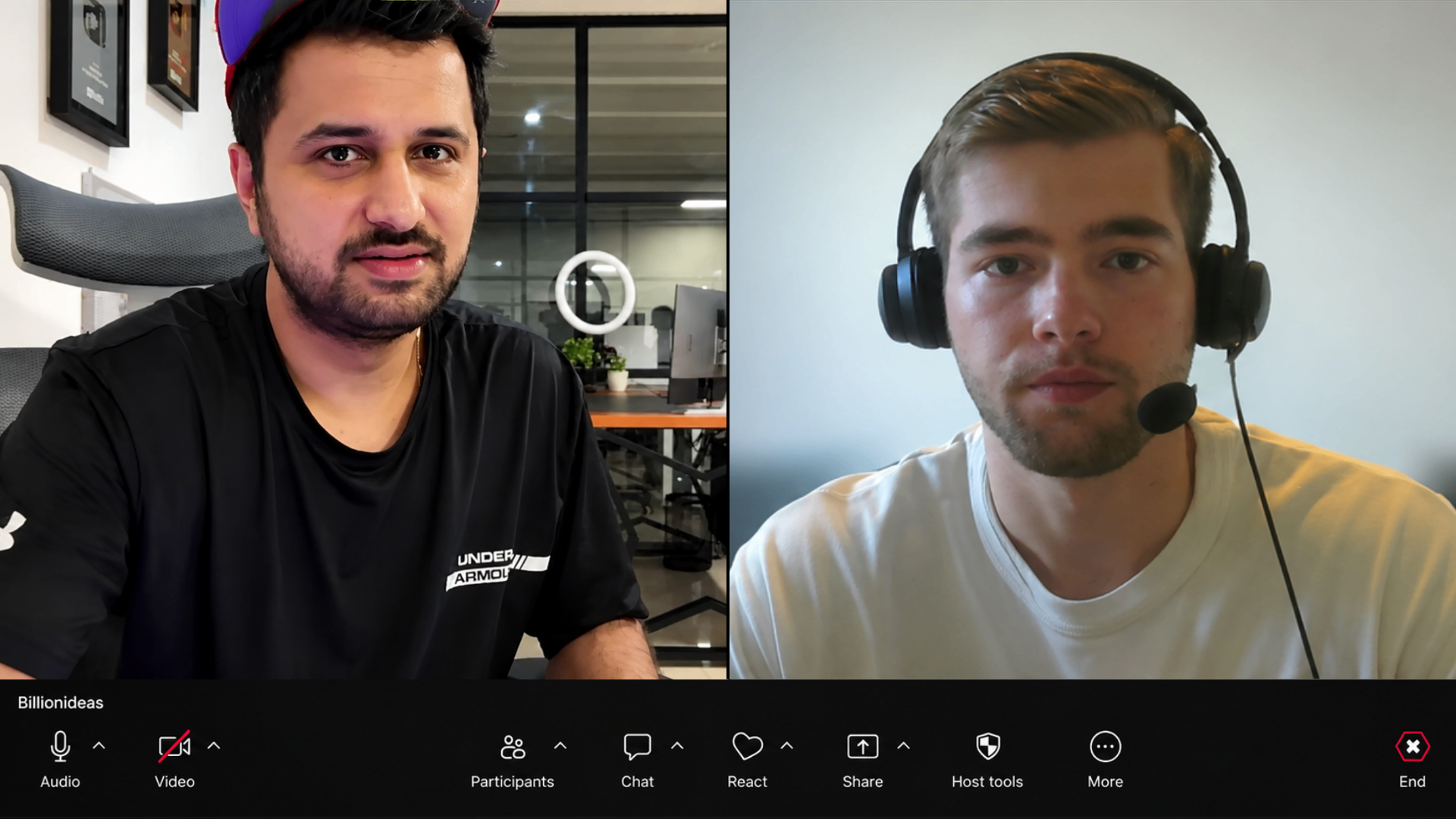 Billionideas remote website strategy call.